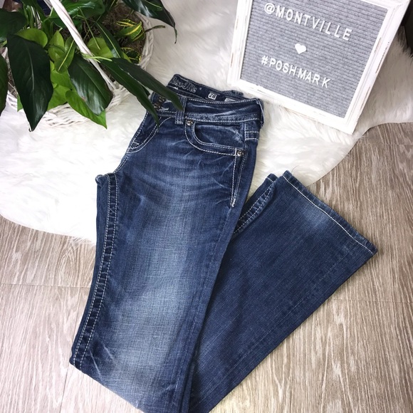 Miss Me Distressed Boot Cut Size 28 Jeans - Picture 2 of 8